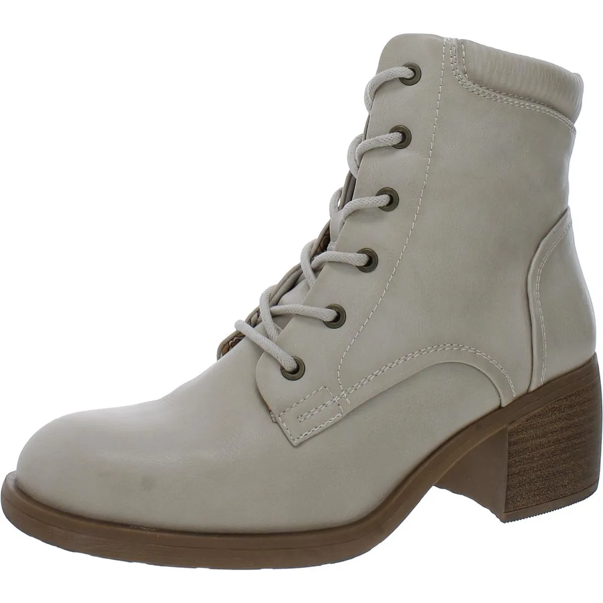 Baretraps Womens Allister Faux Leather Casual Combat & Lace-Up Boots