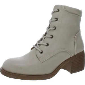 Baretraps Womens Allister Faux Leather Casual Combat & Lace-Up Boots
