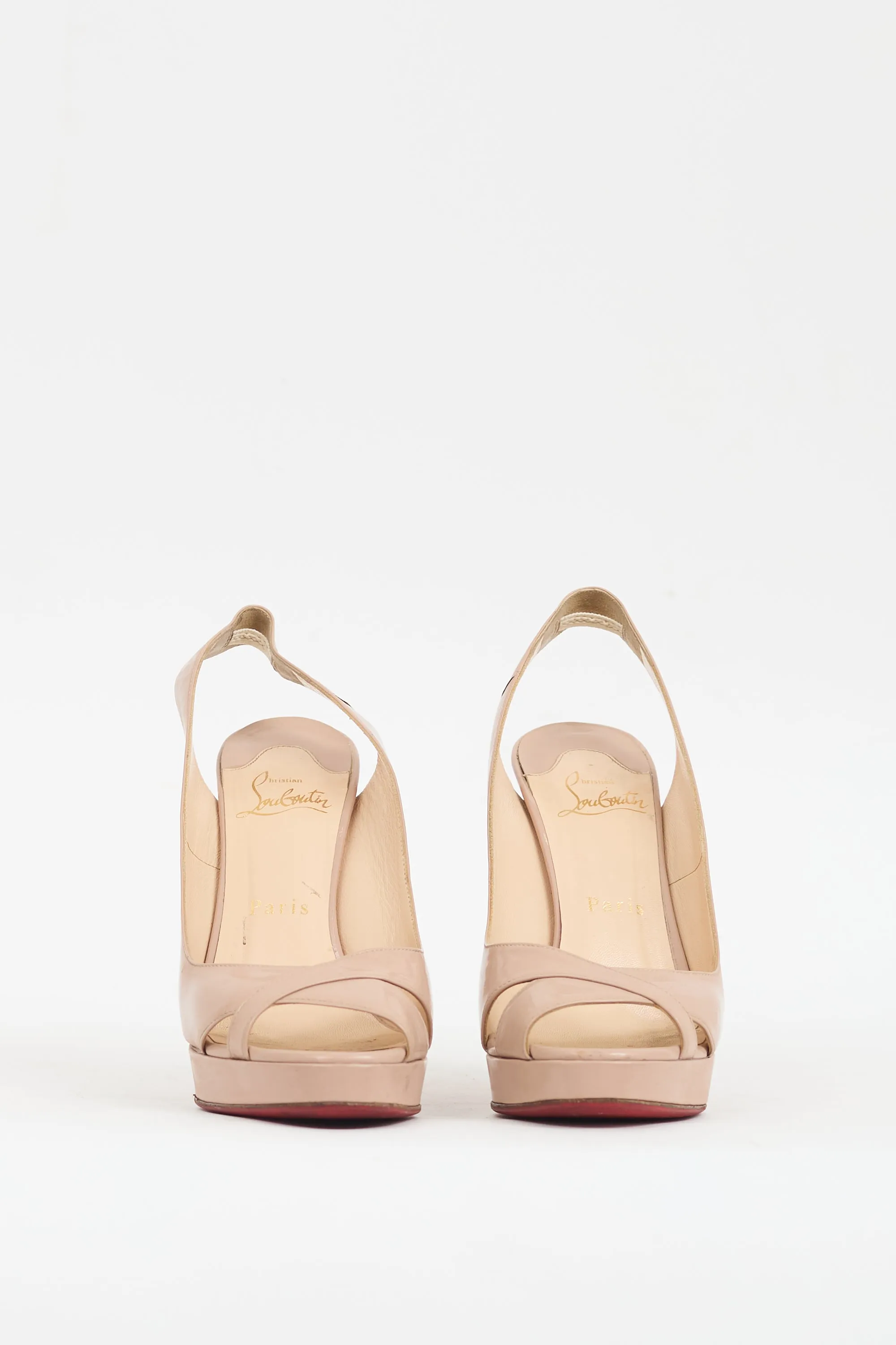 Beige Patent Marpoil 120 Platform Heel
