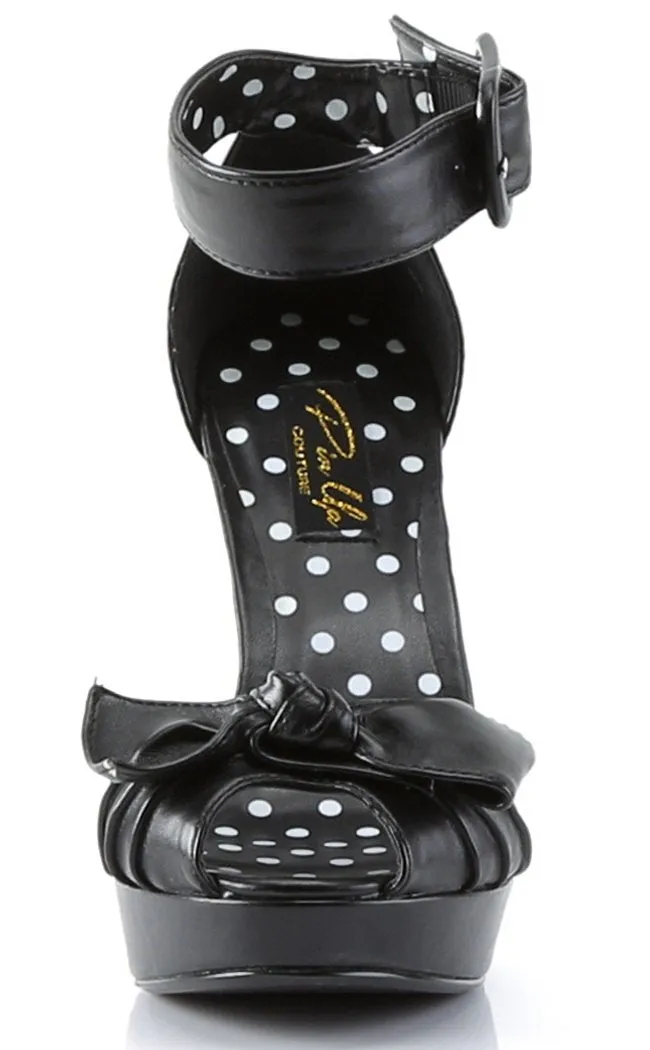 BETTIE-07 Blk Pu Heels
