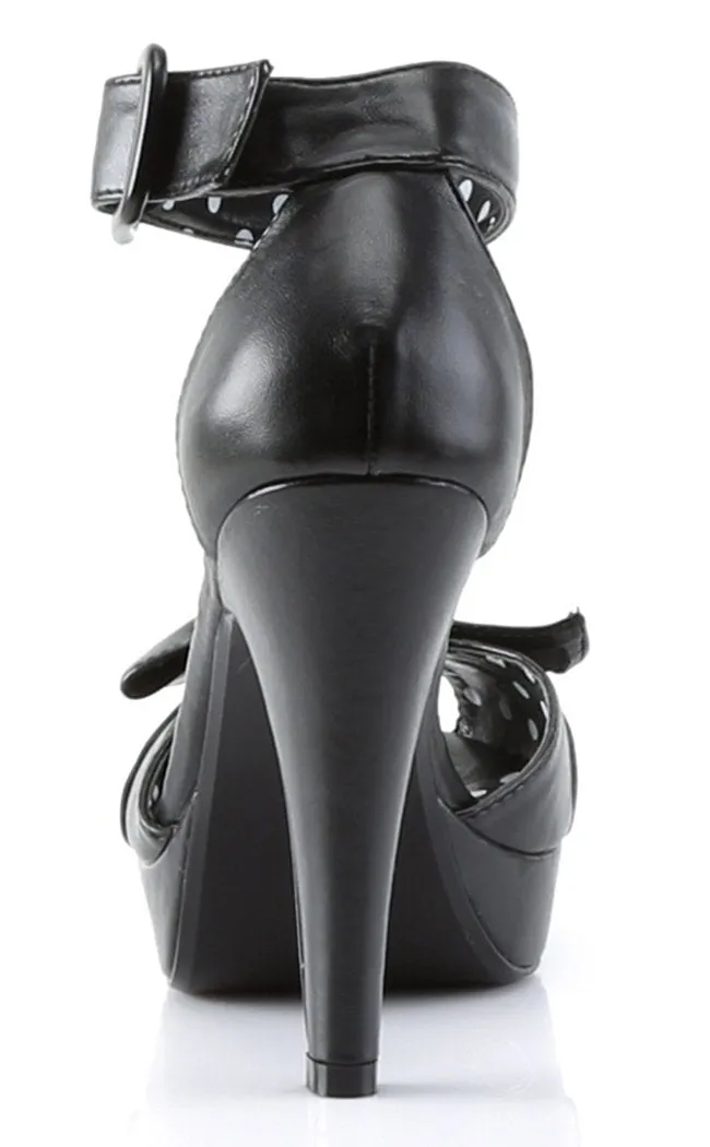 BETTIE-07 Blk Pu Heels