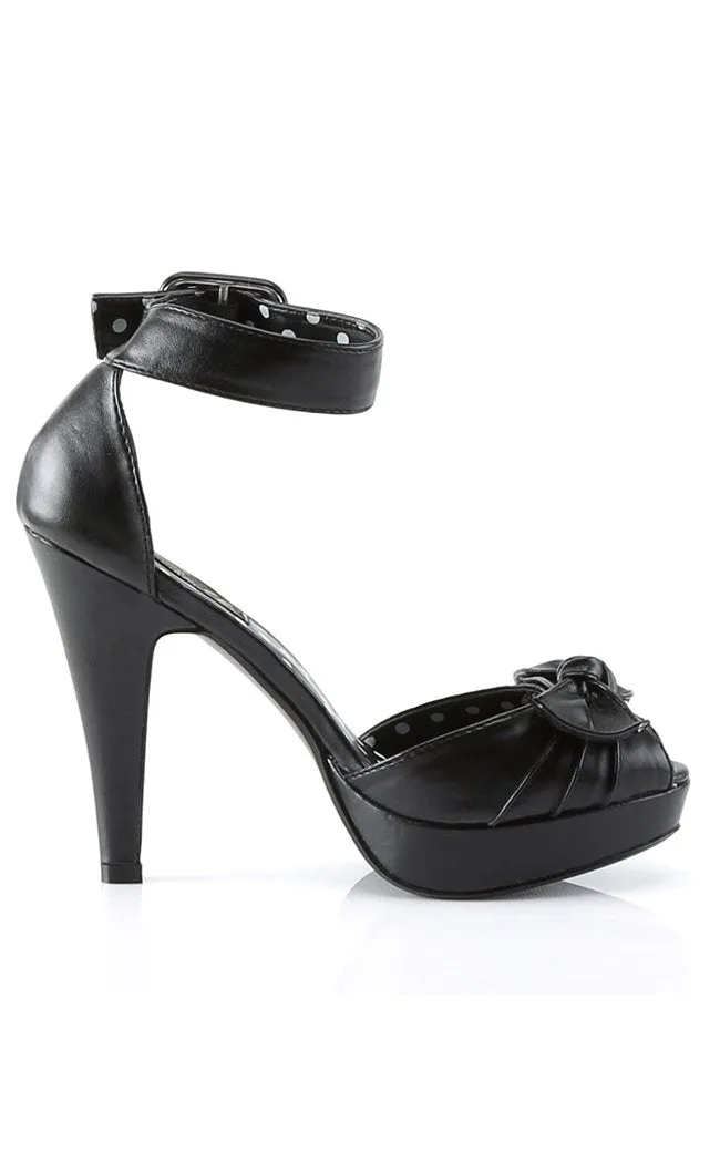 BETTIE-07 Blk Pu Heels
