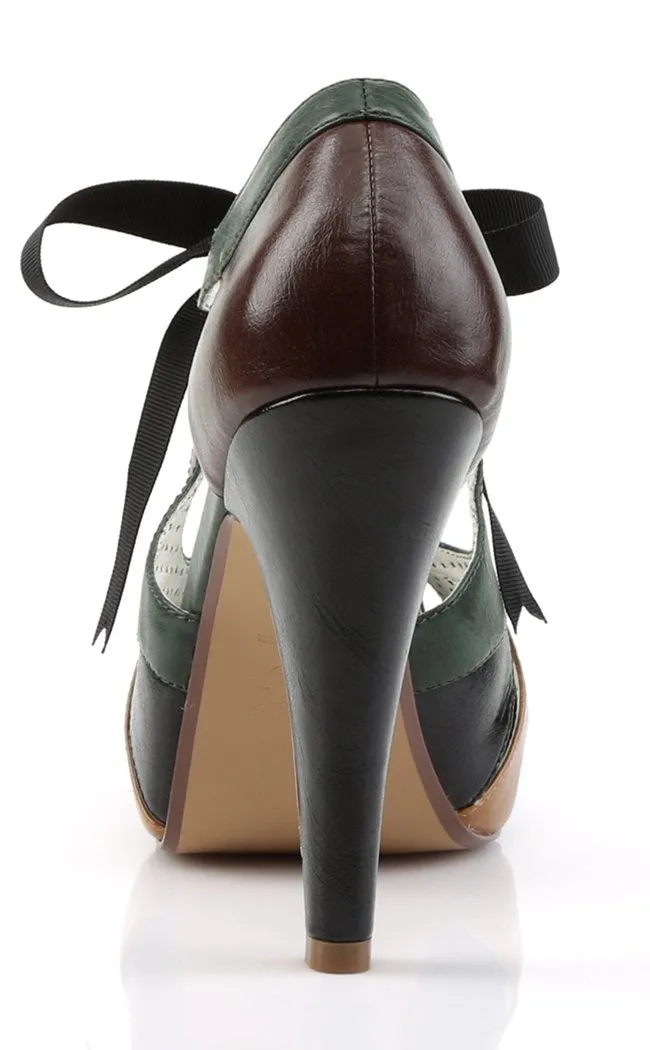 BETTIE-19 Tan Multi Faux Leather Heels