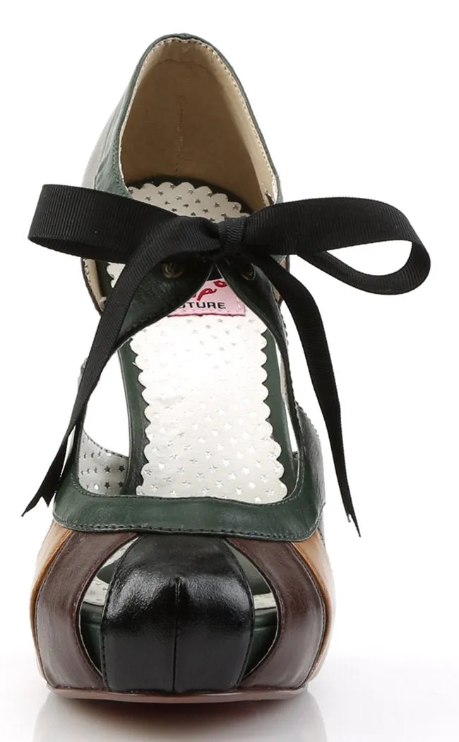 BETTIE-19 Tan Multi Faux Leather Heels