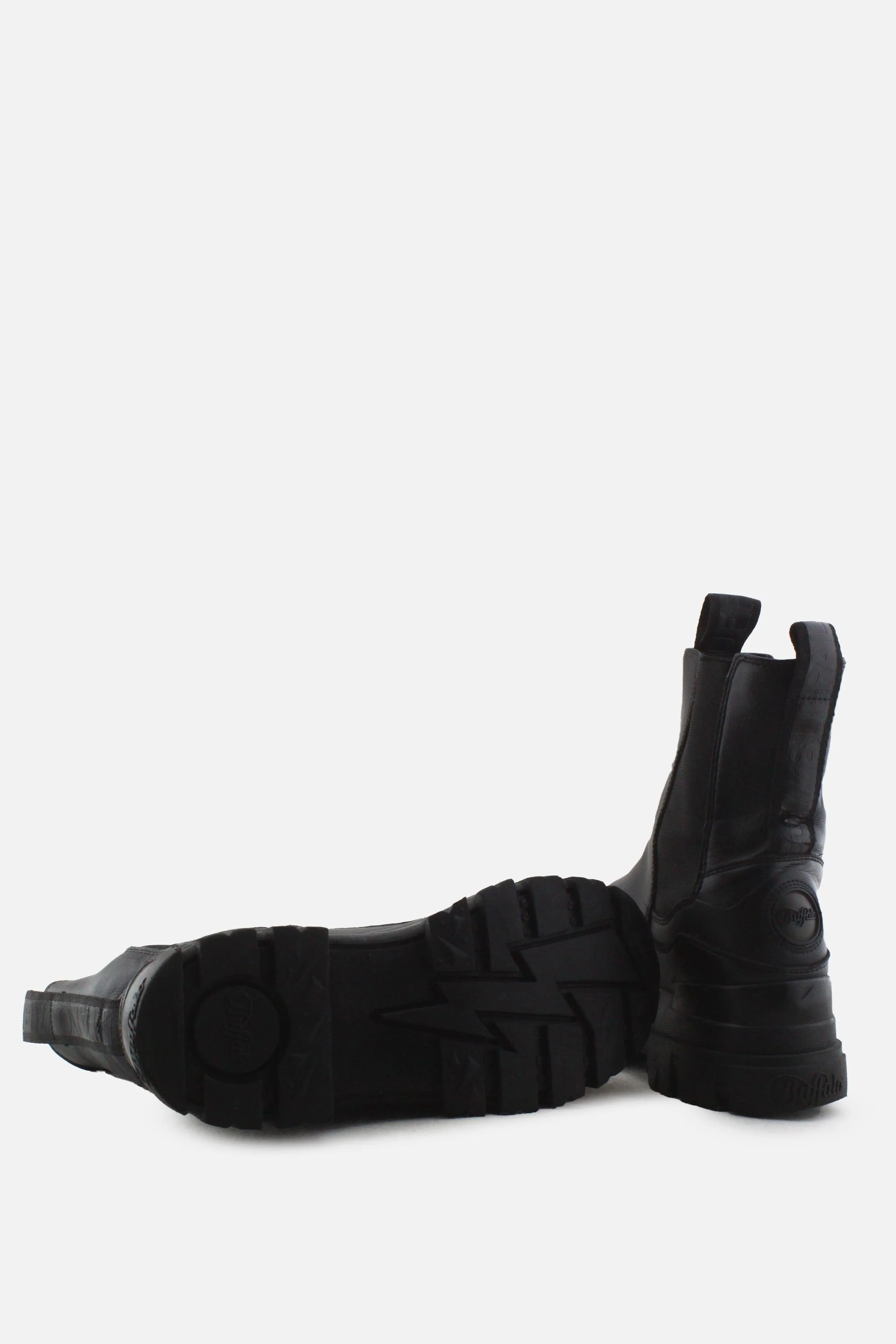 Buffalo Stretchable Combat Ankle Boots | 100% Authentic Leather