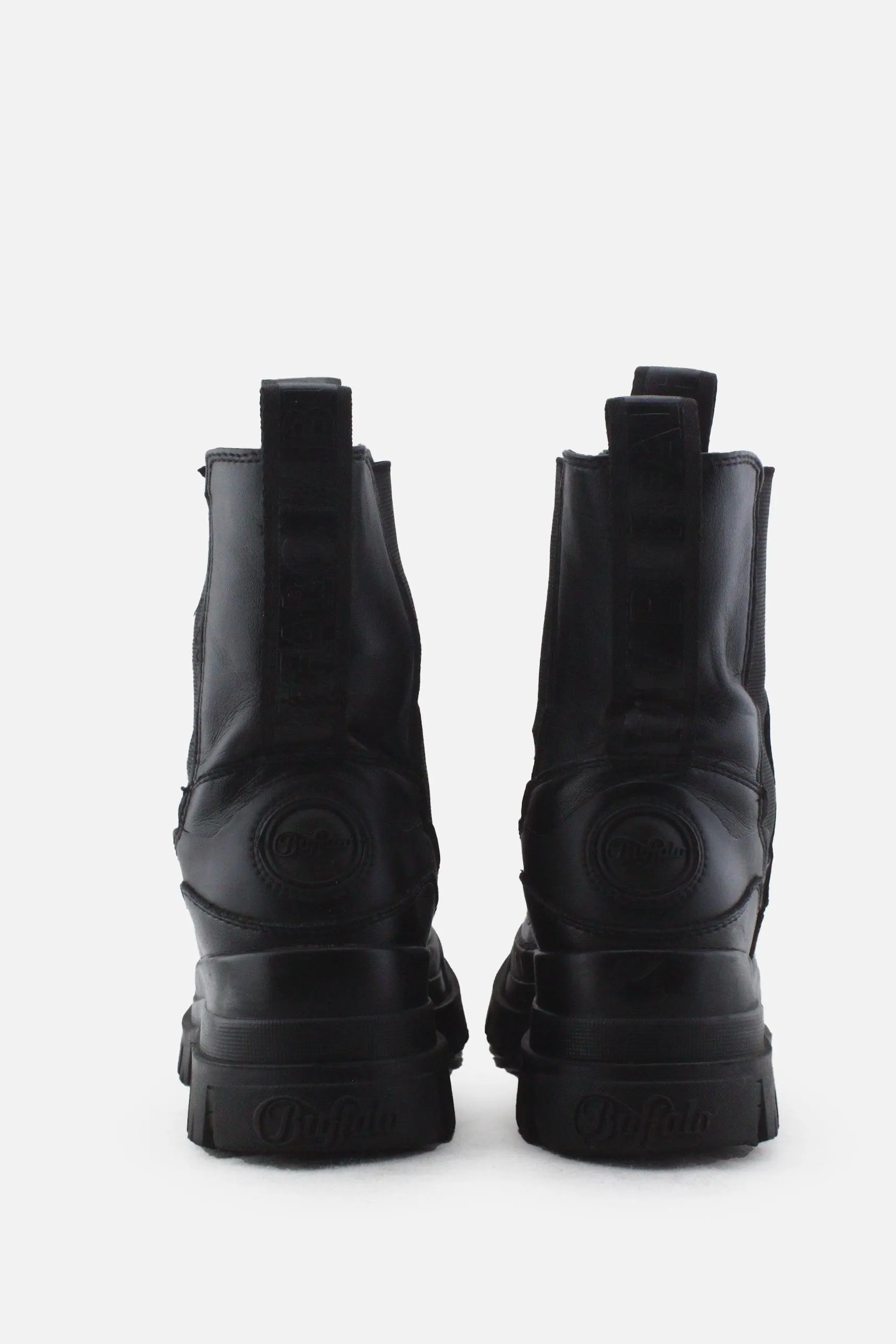 Buffalo Stretchable Combat Ankle Boots | 100% Authentic Leather
