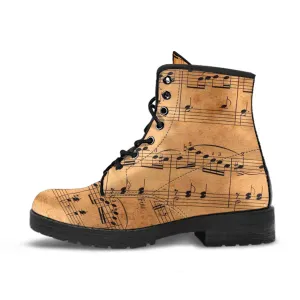 Combat Boots - Grunge Vintage Style Musician #101 | Unisex Adult Shoes, Vegan Leather Handmade Lace Up Boots, Custom Shoes Boho, Gift Idea
