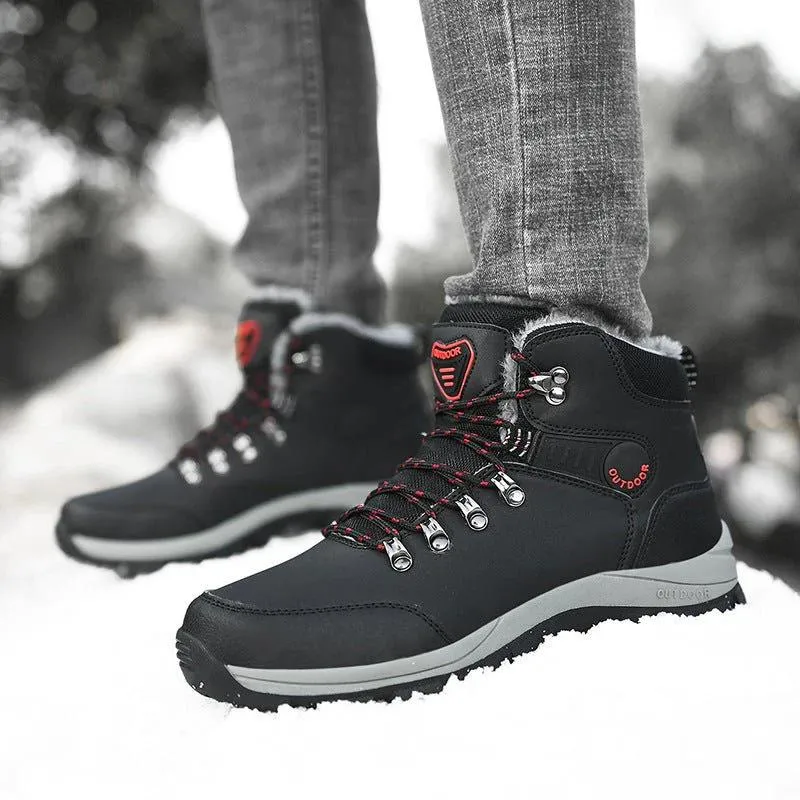 Cuzcare Orthopedic Boots for Men Warm Plus Hiking Lace-up Boots