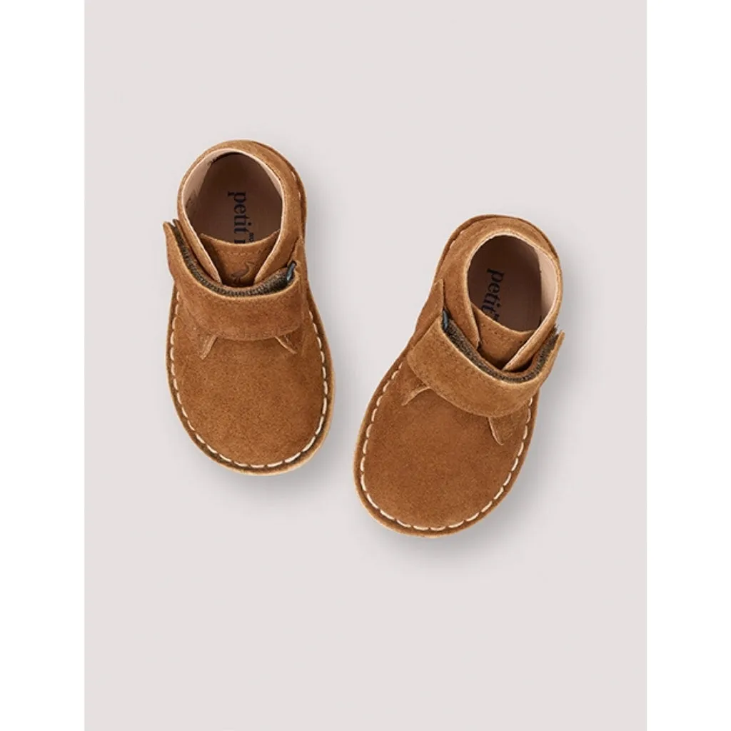 Desert Boot with Velcro - Chestnut Suede
