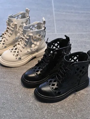 Diamond Cut Ankle Boots by Liv and Mia