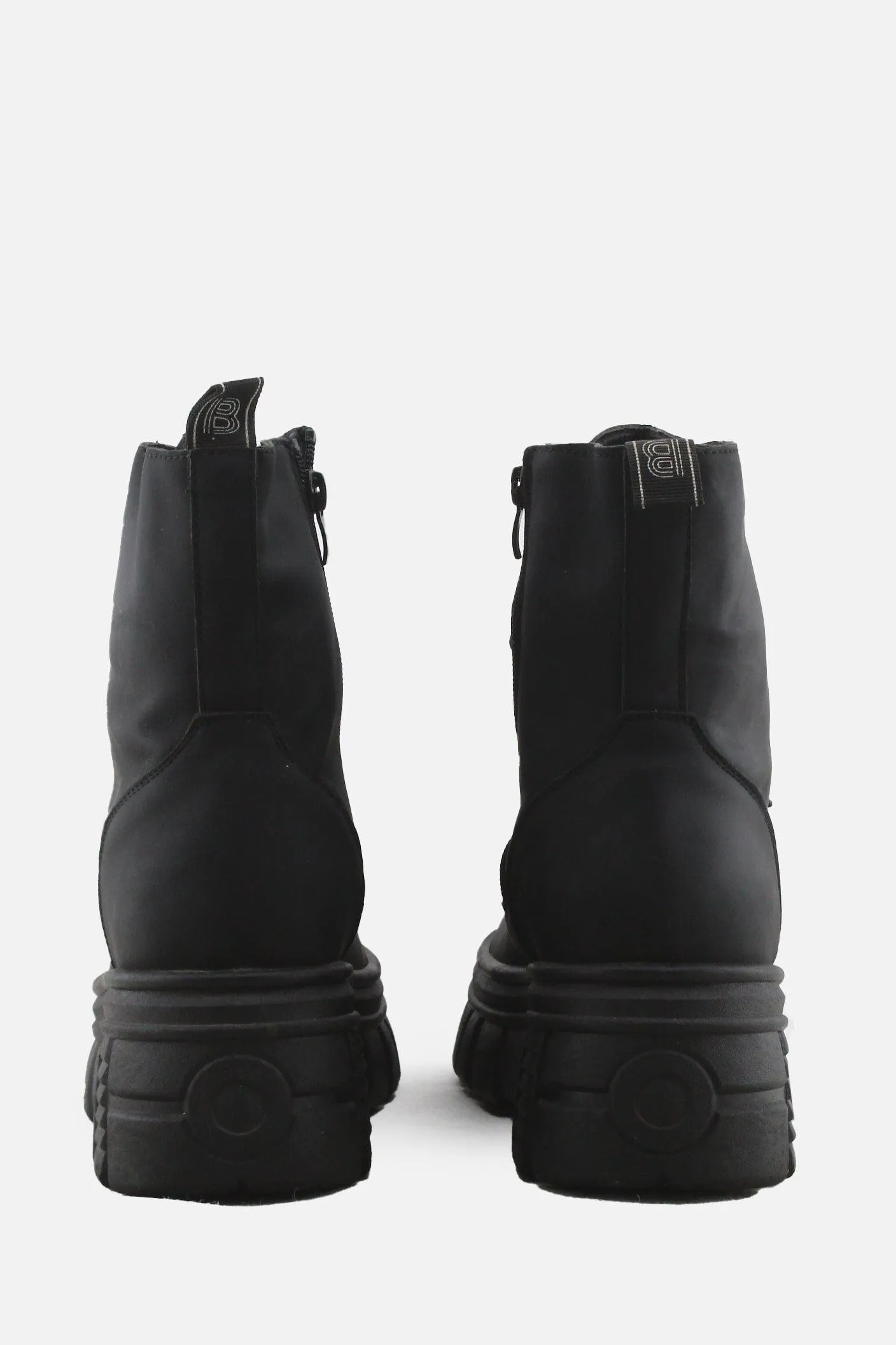 Diana B Zipper Laces Combat Ankle Boots | 100% Authentic Leather