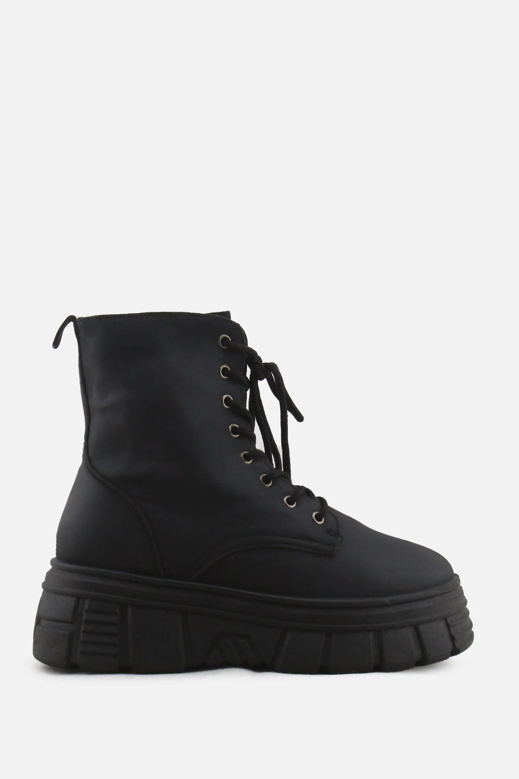 Diana B Zipper Laces Combat Ankle Boots | 100% Authentic Leather