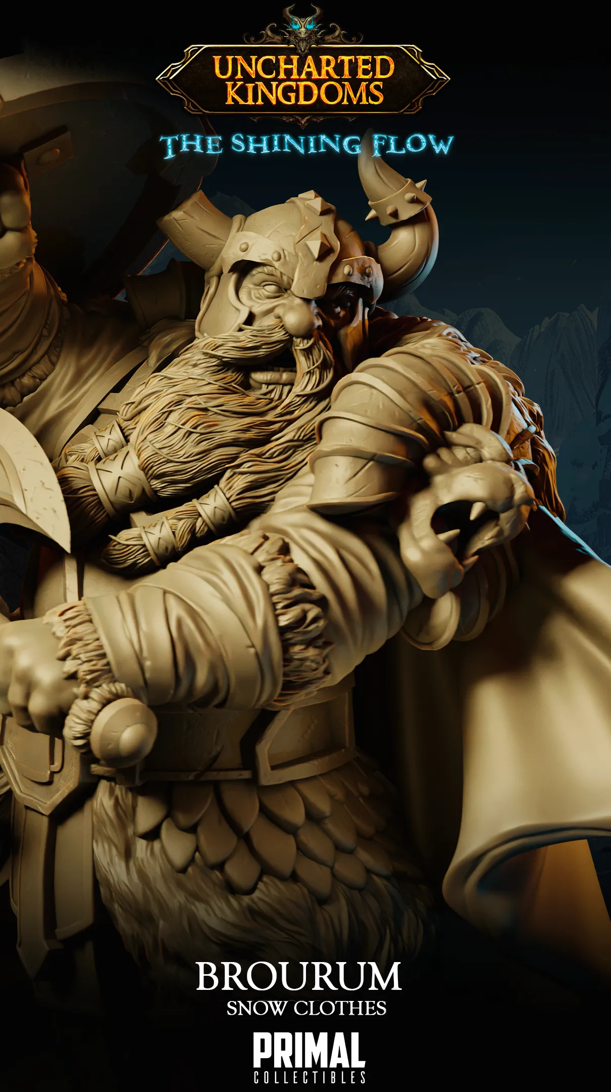 DNDUK - Bruenor Battlehammer (Snow) - Brourum Axedelver - Male Shield Dwarf miniature