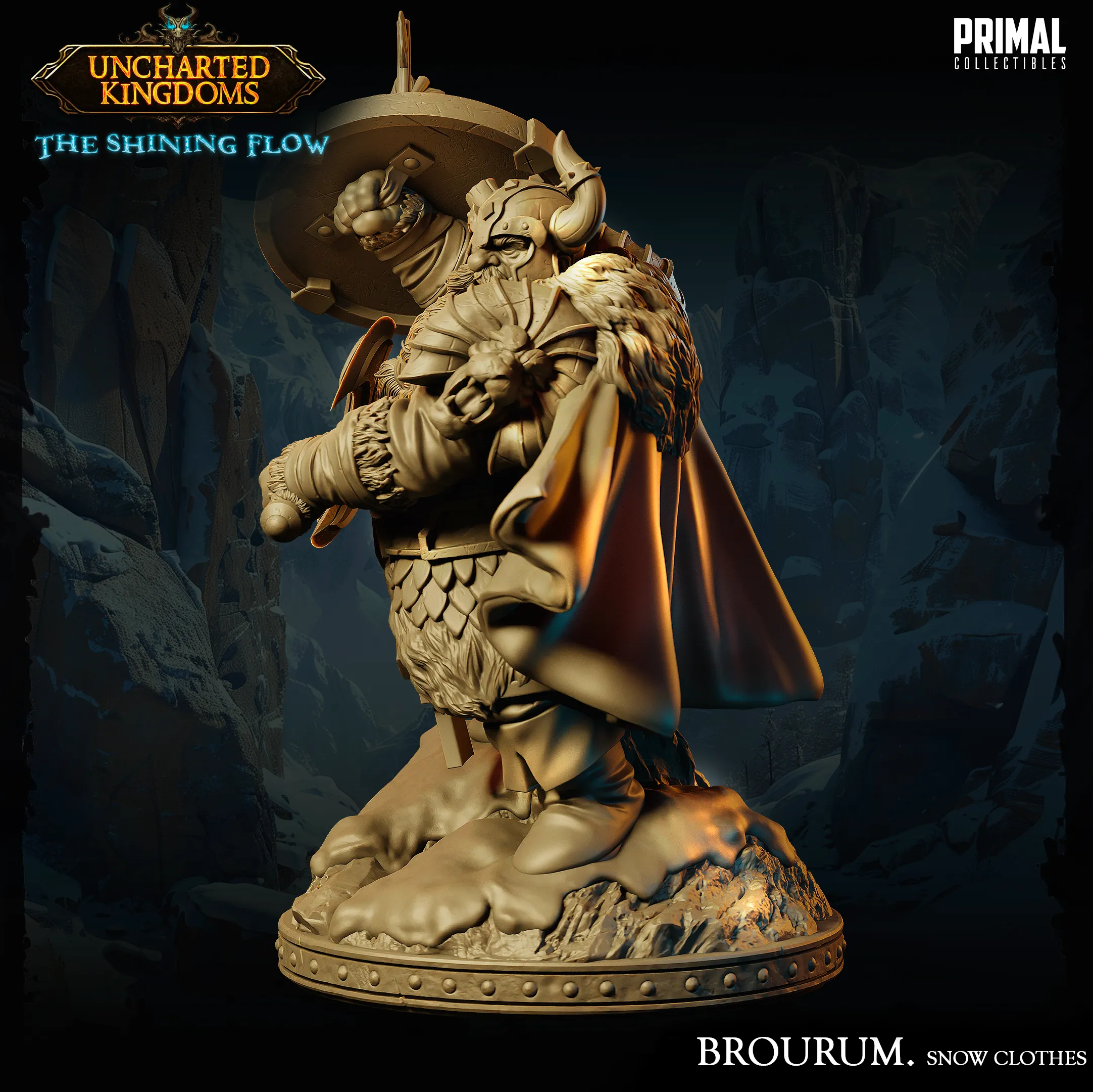 DNDUK - Bruenor Battlehammer (Snow) - Brourum Axedelver - Male Shield Dwarf miniature