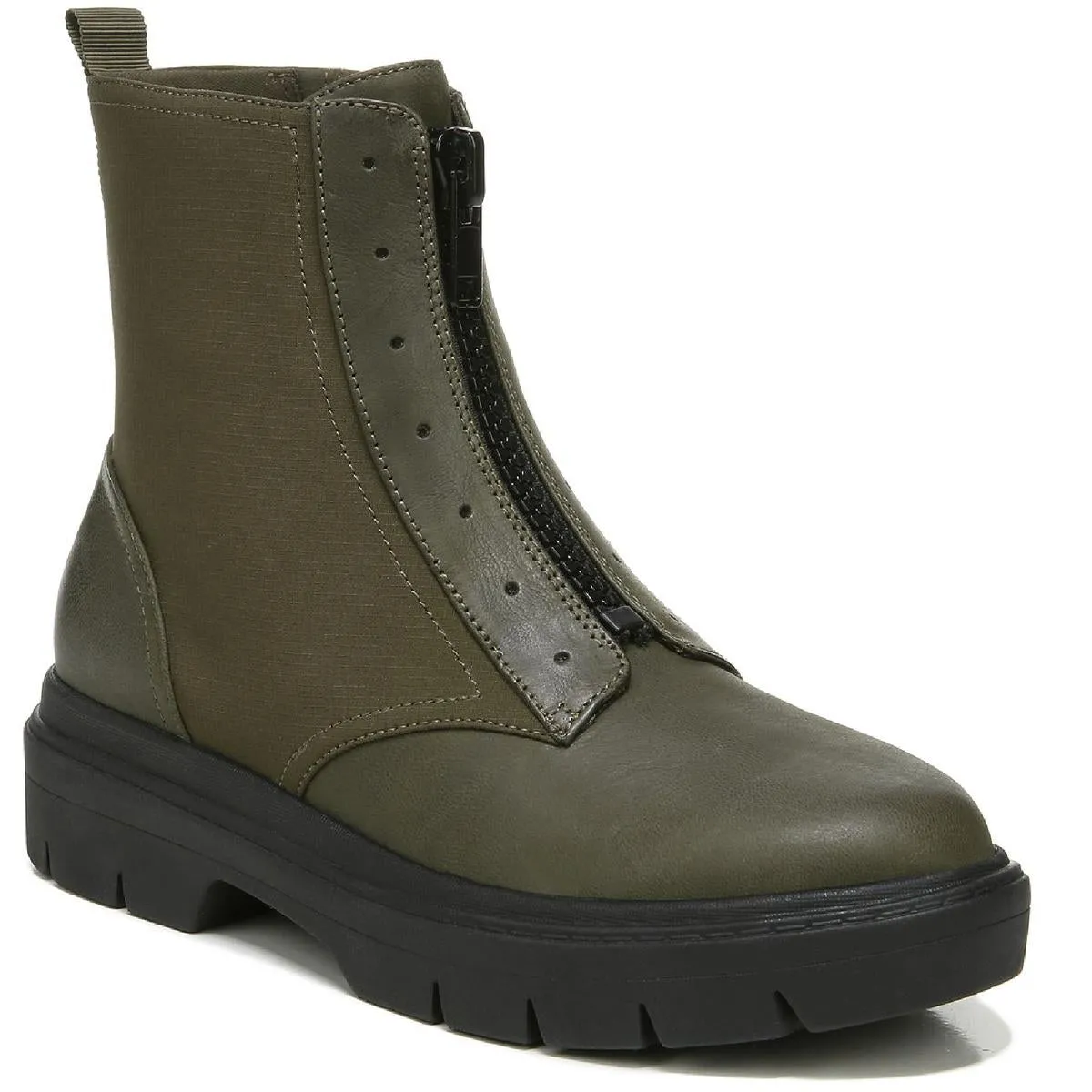 Dr. Scholl's Shoes Womens Chroma Leather Combat Mid-Calf Boots