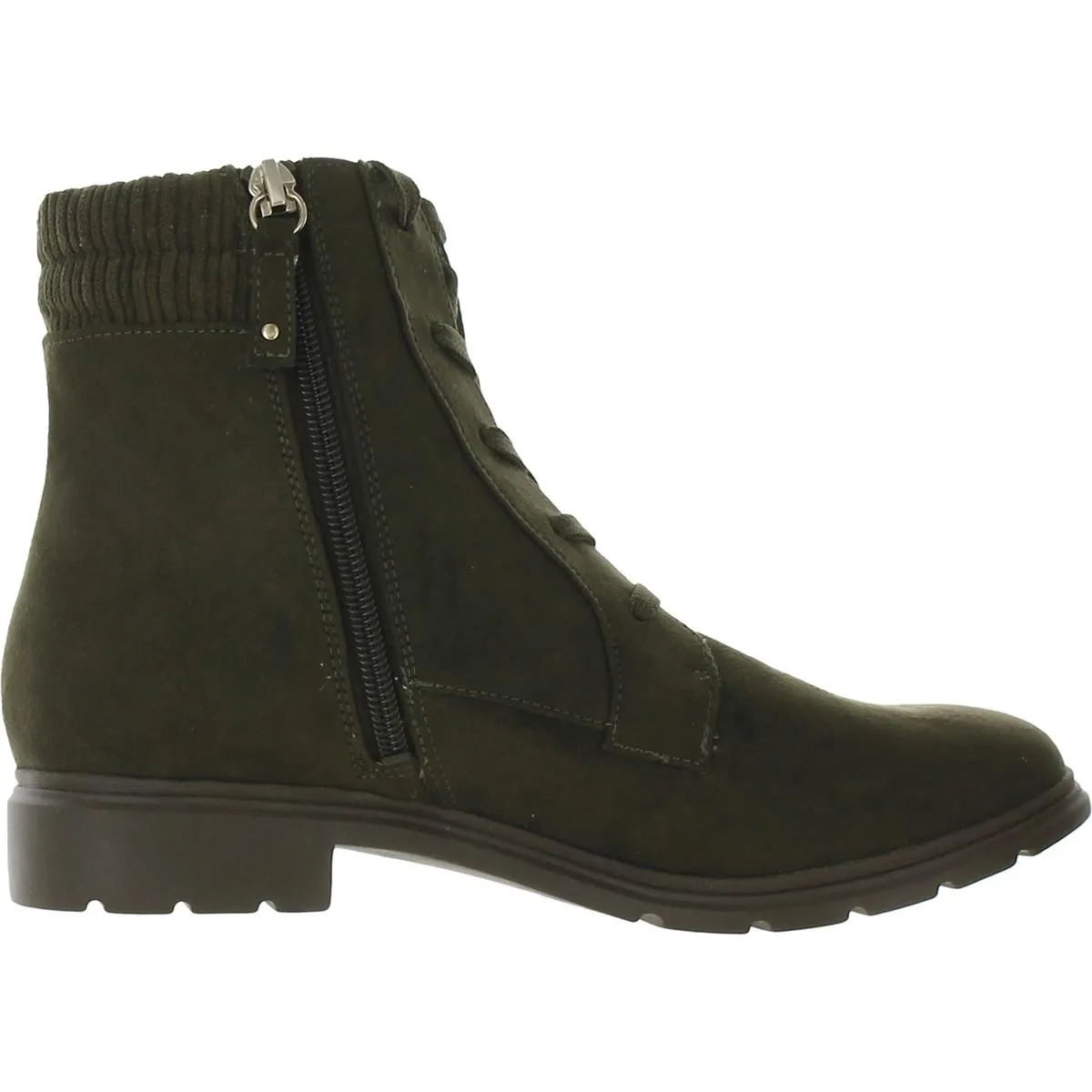 Dr. Scholl's Shoes Womens Chroma Leather Combat Mid-Calf Boots
