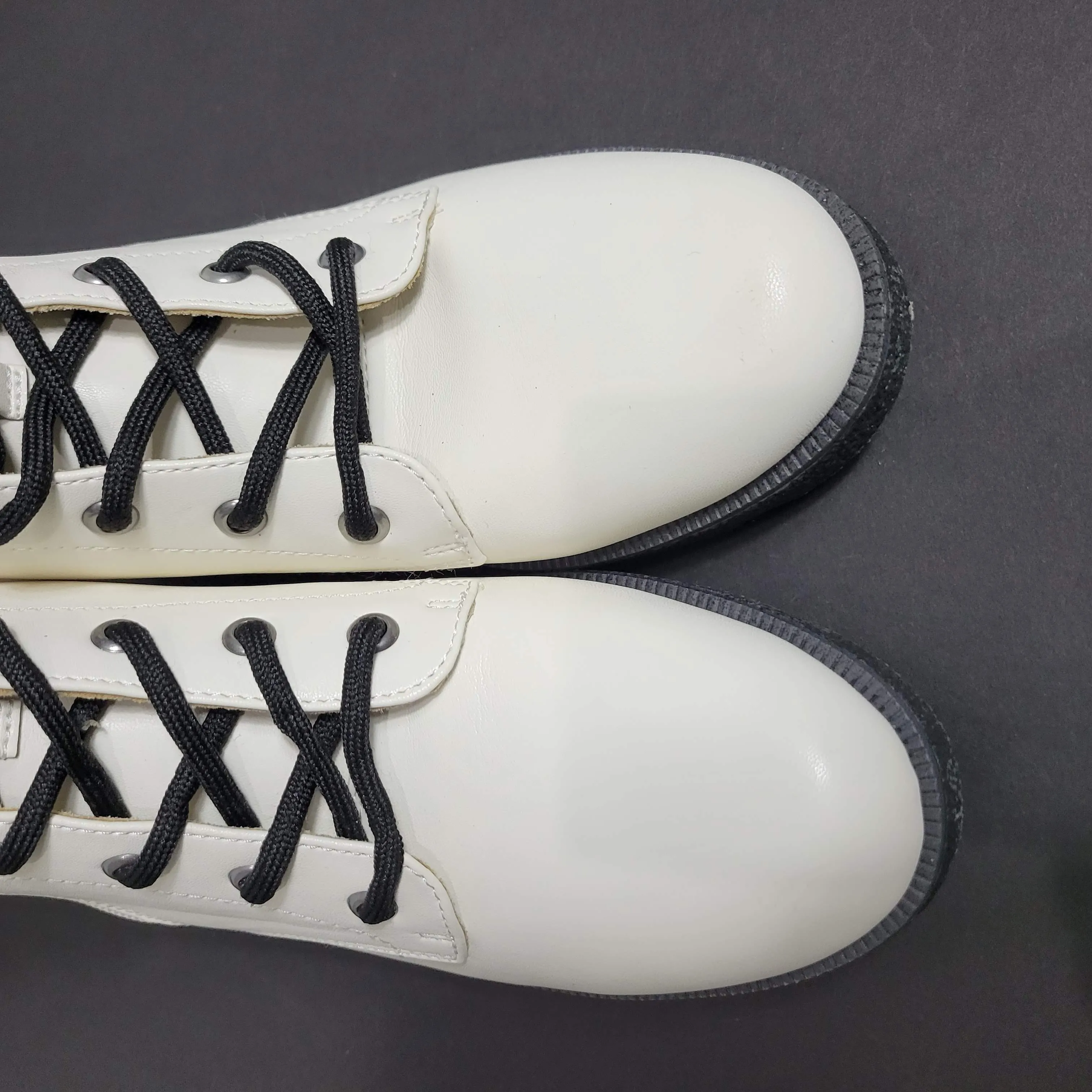 Dr Scholls Tayler White Combat Boots Size 8