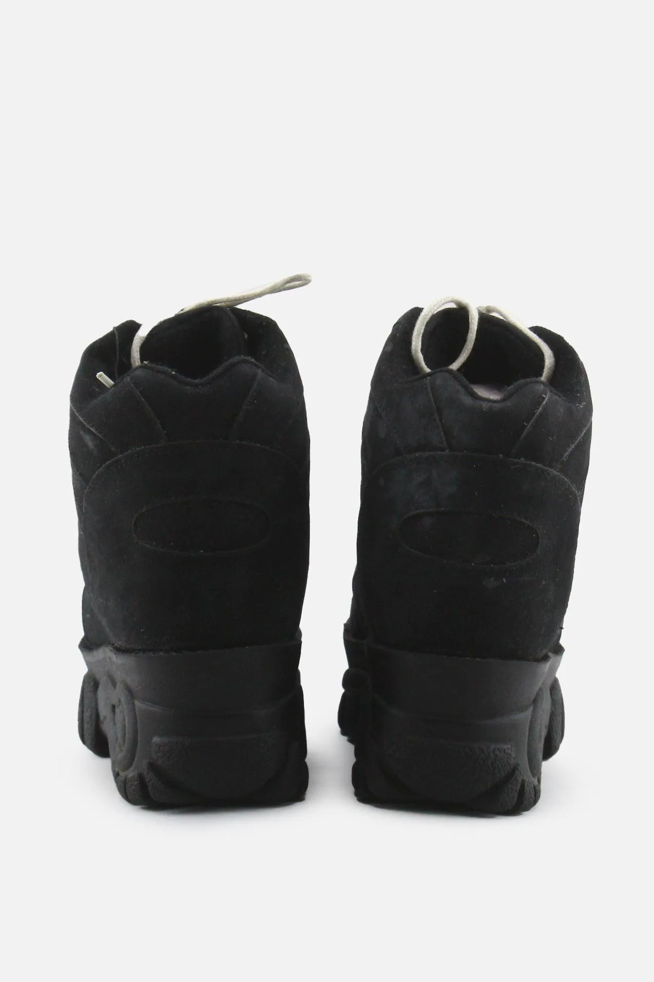 E & C Laces Combat Ankle Boots | Suede
