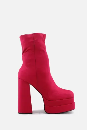 European  Brand Zipper Block Ankle Boots | Textile