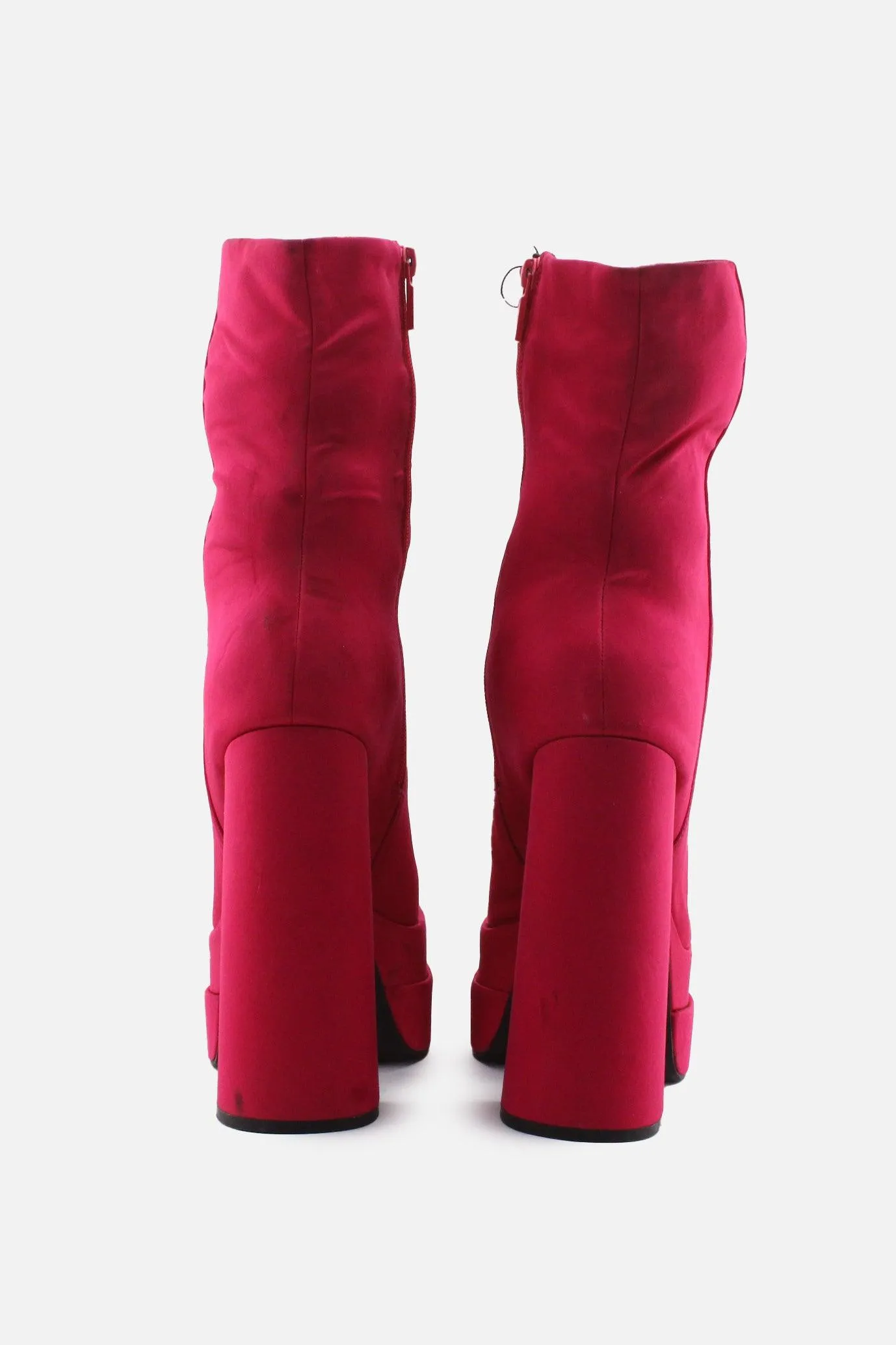 European  Brand Zipper Block Ankle Boots | Textile