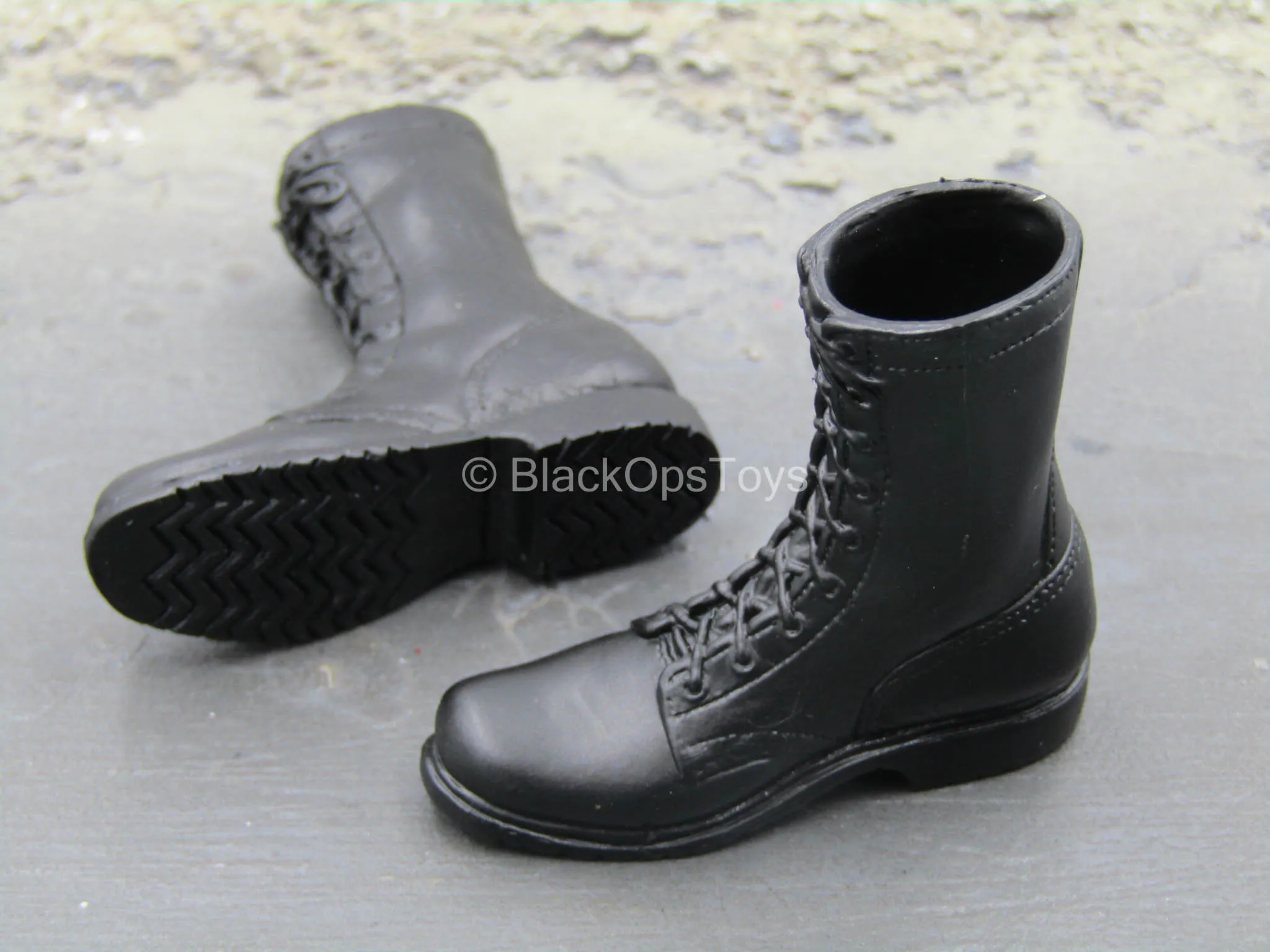 Flight Deck Crew - Black Combat Boots (Peg Type)