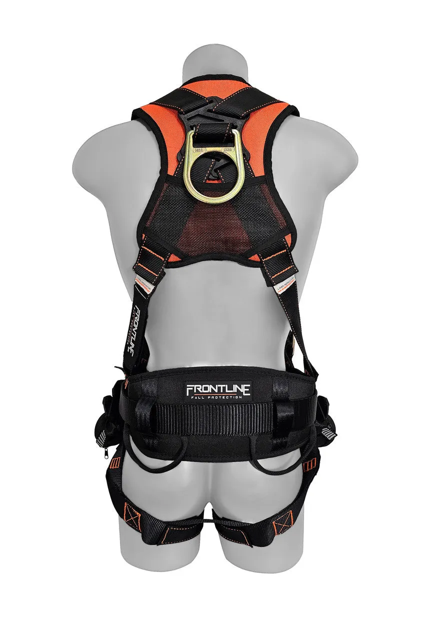 Frontline 100CTB Combat Construction Full Body Harness with Tongue Buckle Legs and Trauma Straps XL/2X