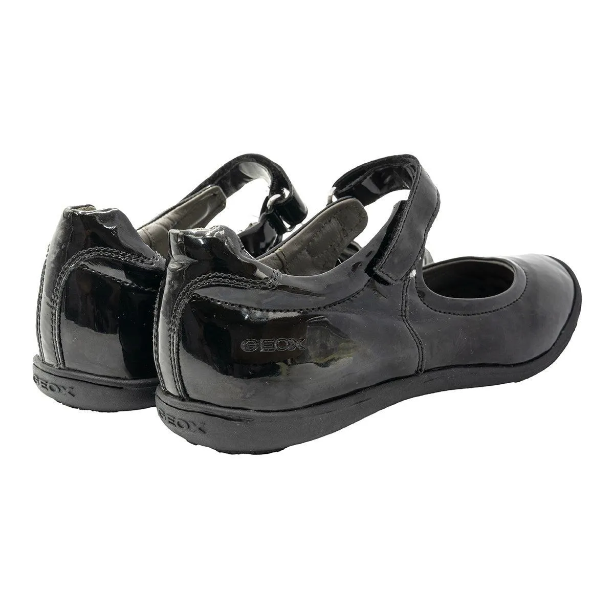 Geox Respira Mary Jane Ballerinas Patent Leather Black Colour For Women