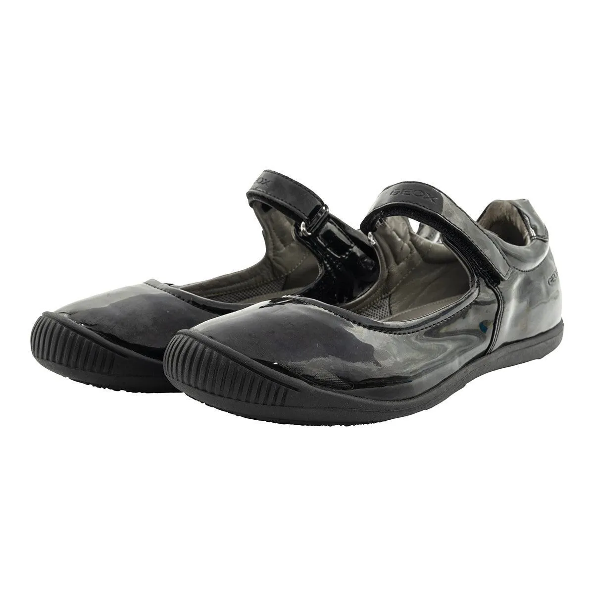 Geox Respira Mary Jane Ballerinas Patent Leather Black Colour For Women