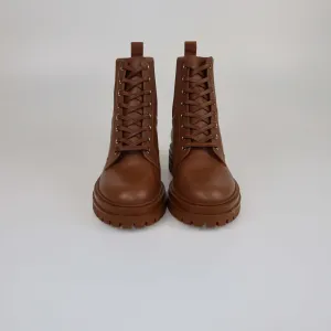 Gianvito Rossi Brown Trim Combat Boots