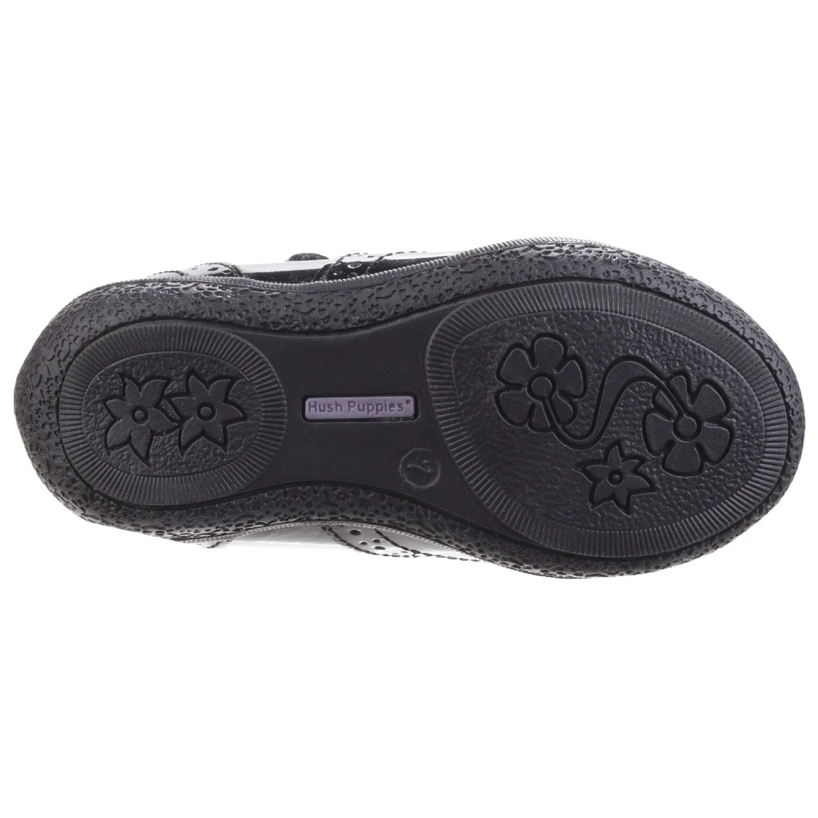 Hush Puppies Girls Rina Patent Leather School Shoes - Black