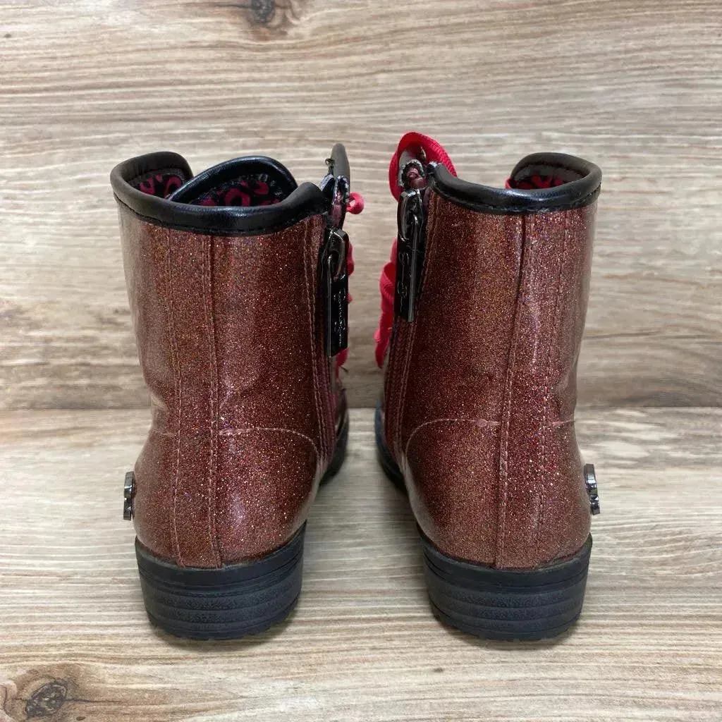 Jessica Simpson Glitter Combat Boots sz 7c