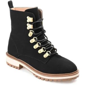Journee Collection Womens Aryann Cushioned Footbed Combat & Lace-Up Boots