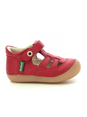 Kids Girl Faux Leather Sandals,Red