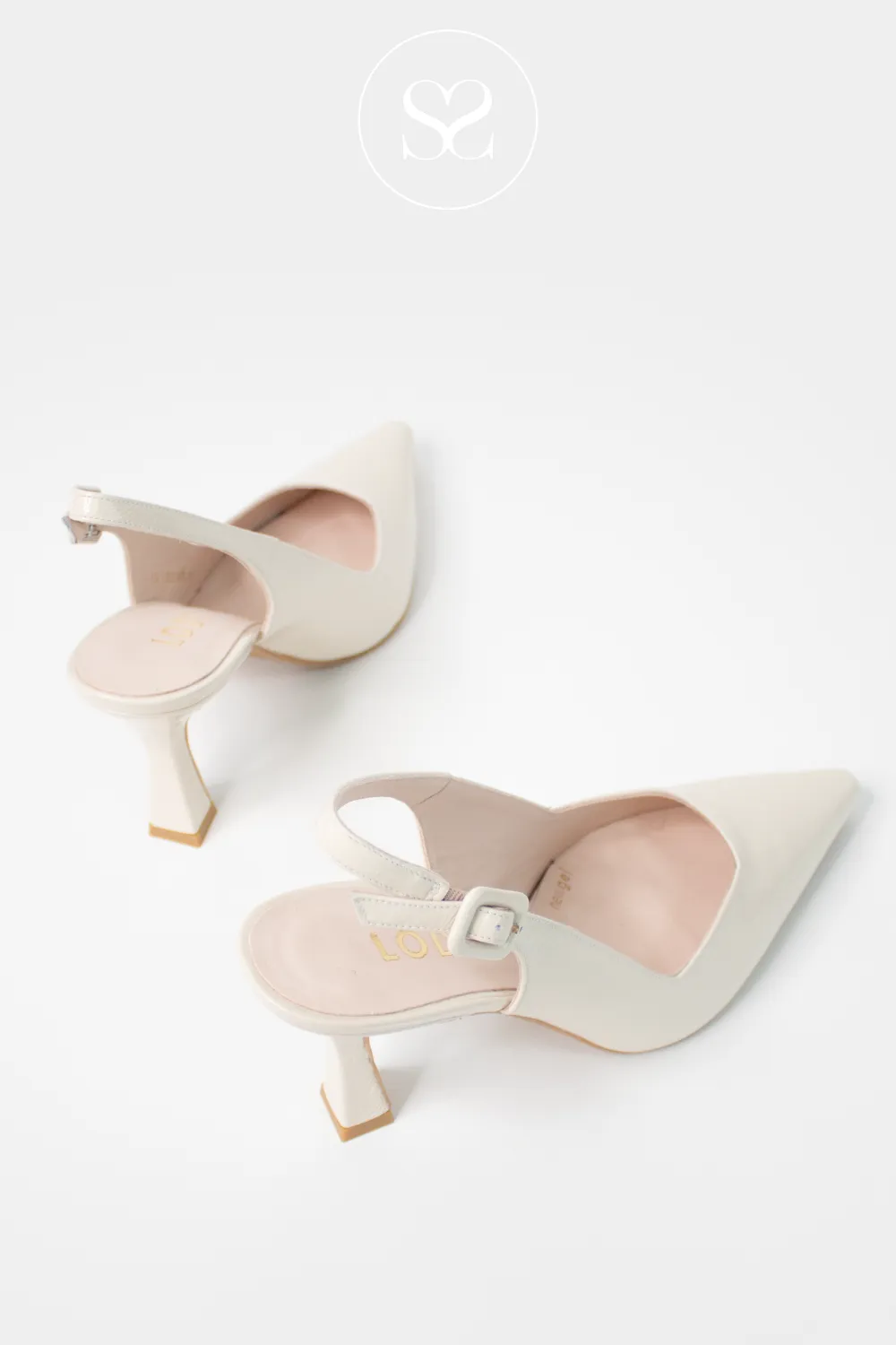 LODI MODERN - CREAM PATENT HIGH HEEL SLINGBACK