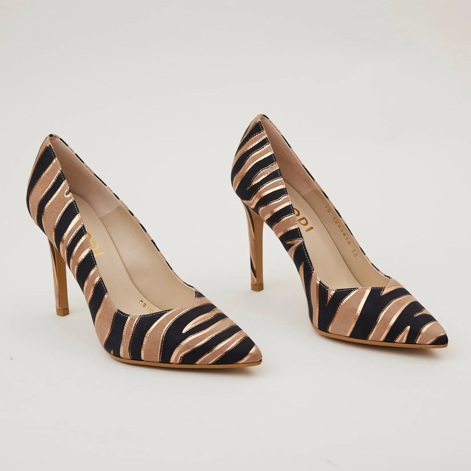 Lodi Zebra Suede Court Shoes