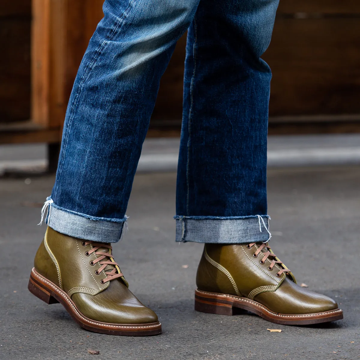 M-43 Service Boots - Shinki Olive Horsebutt [Limited Edition]