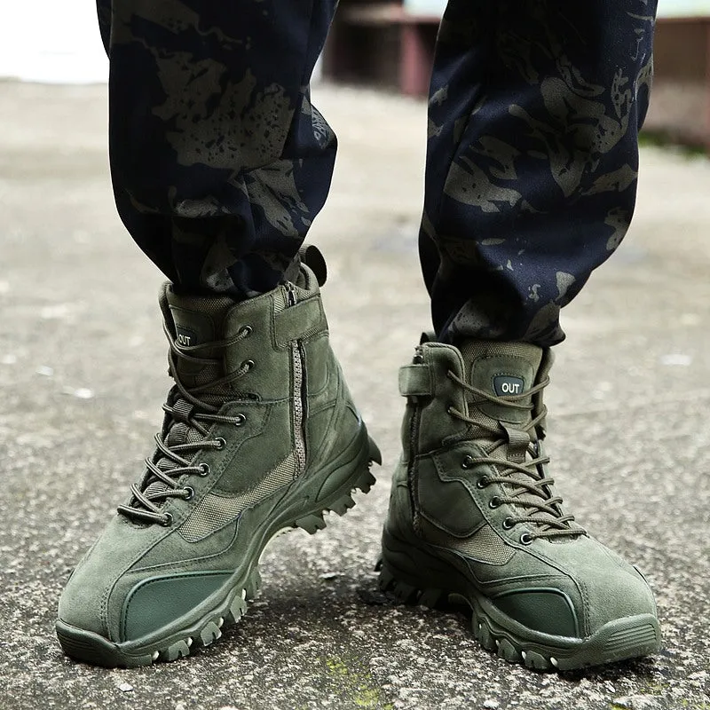 Men's Winter Genuine Leather Combat Boots