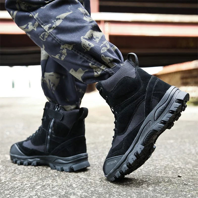 Men's Winter Genuine Leather Combat Boots