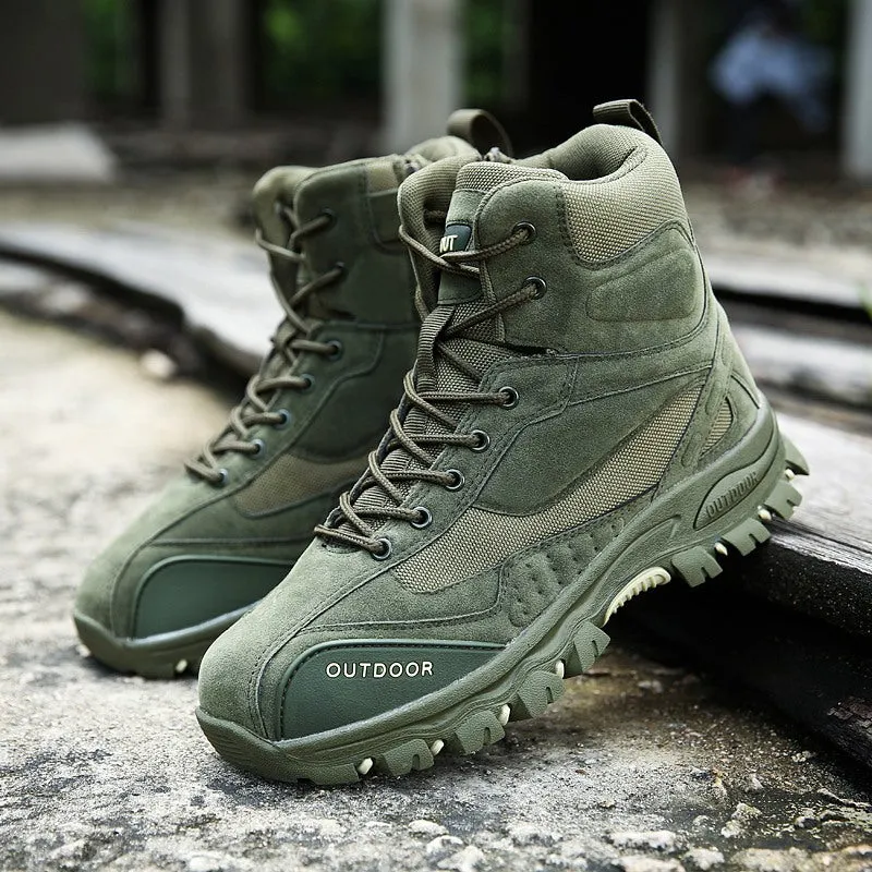 Men's Winter Genuine Leather Combat Boots