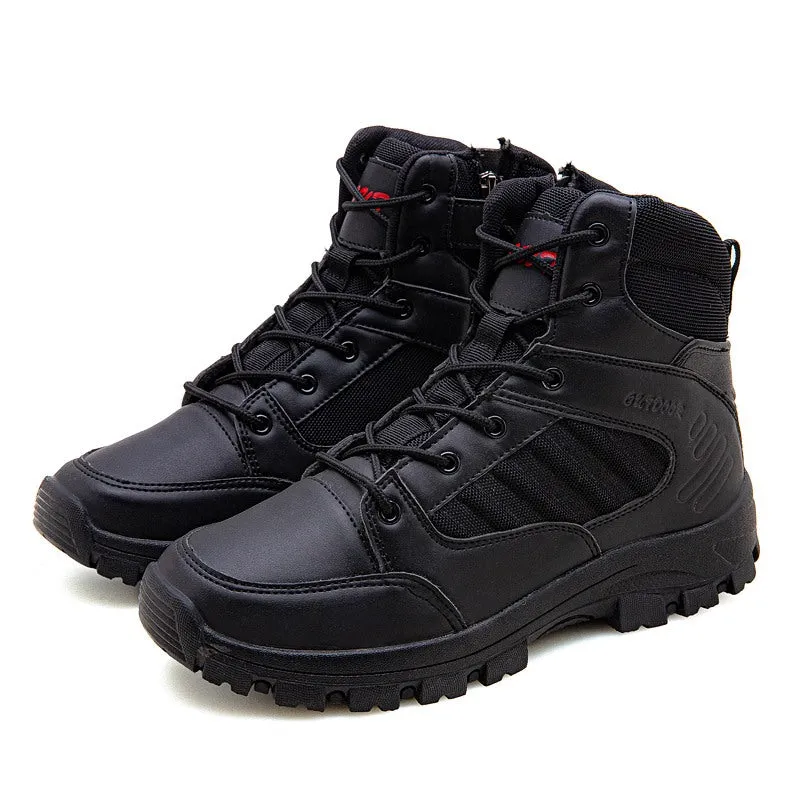 Men's Winter Tactical Military Combat Suede Leather Boots