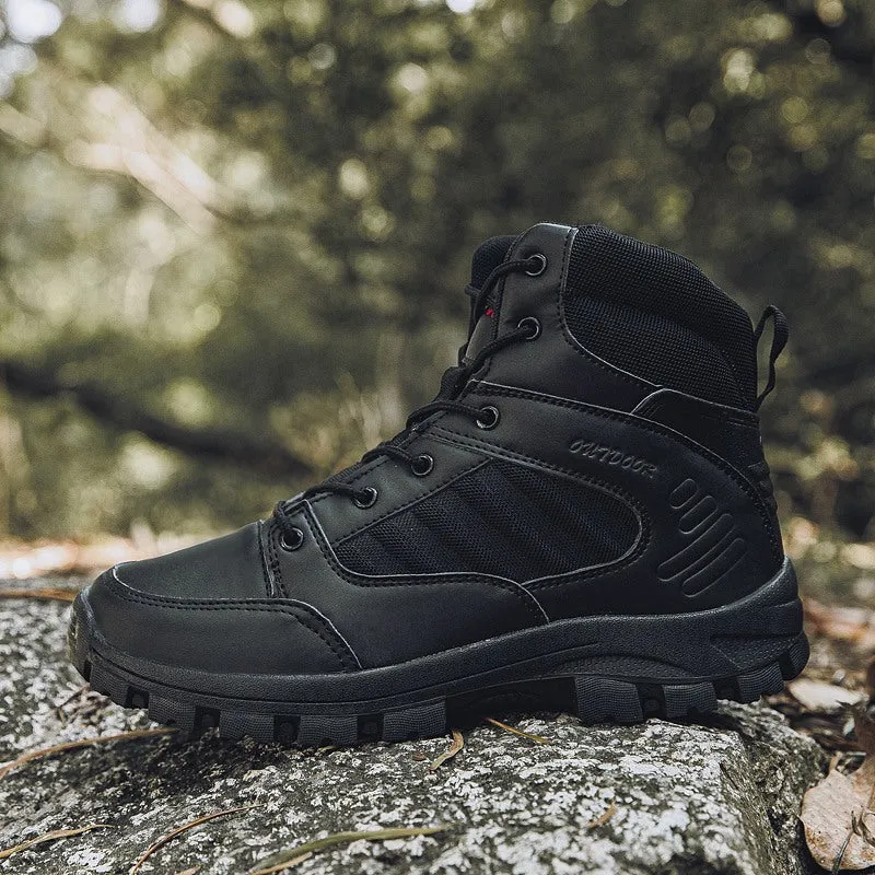 Men's Winter Tactical Military Combat Suede Leather Boots