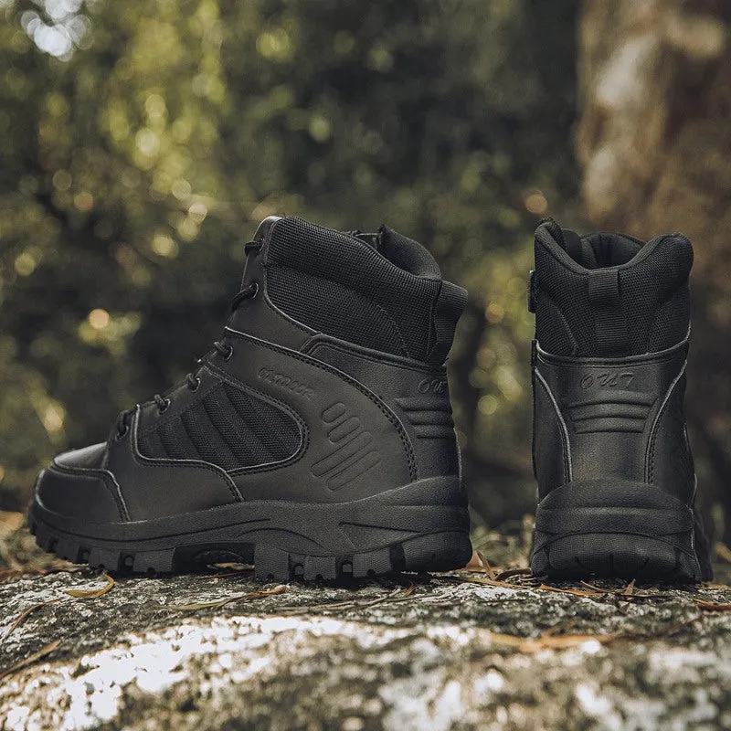 Men's Winter Tactical Military Combat Suede Leather Boots