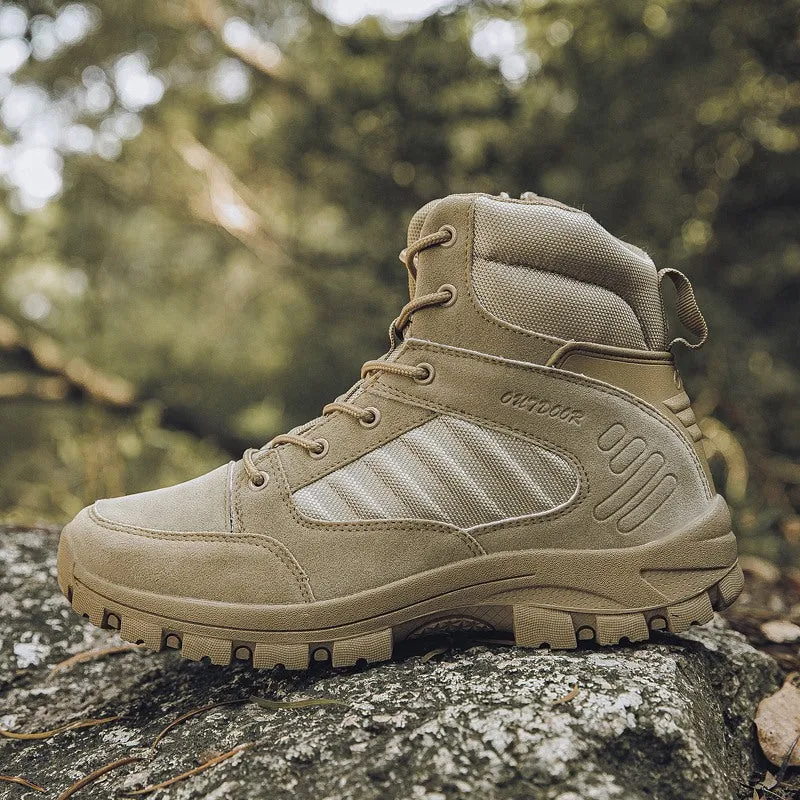 Men's Winter Tactical Military Combat Suede Leather Boots