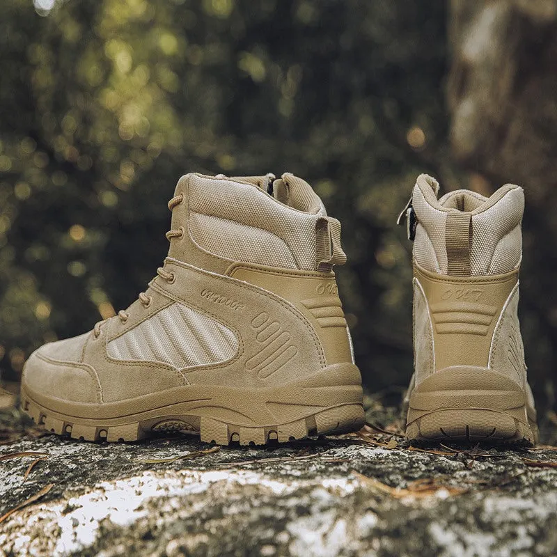 Men's Winter Tactical Military Combat Suede Leather Boots