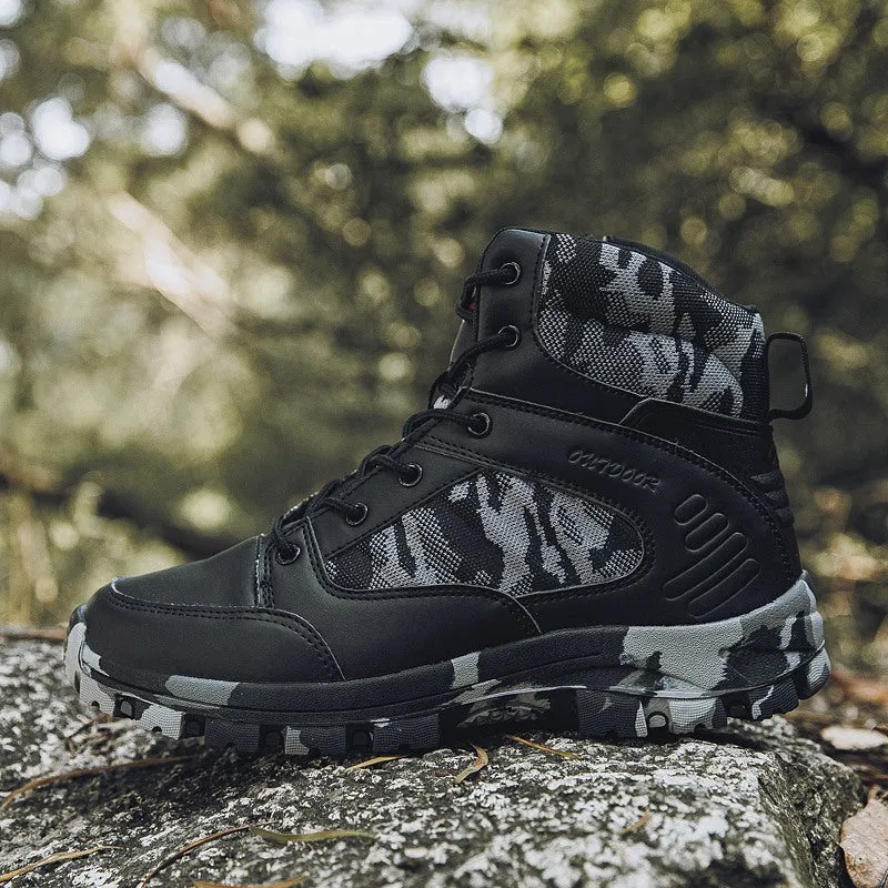 Men's Winter Tactical Military Combat Suede Leather Boots