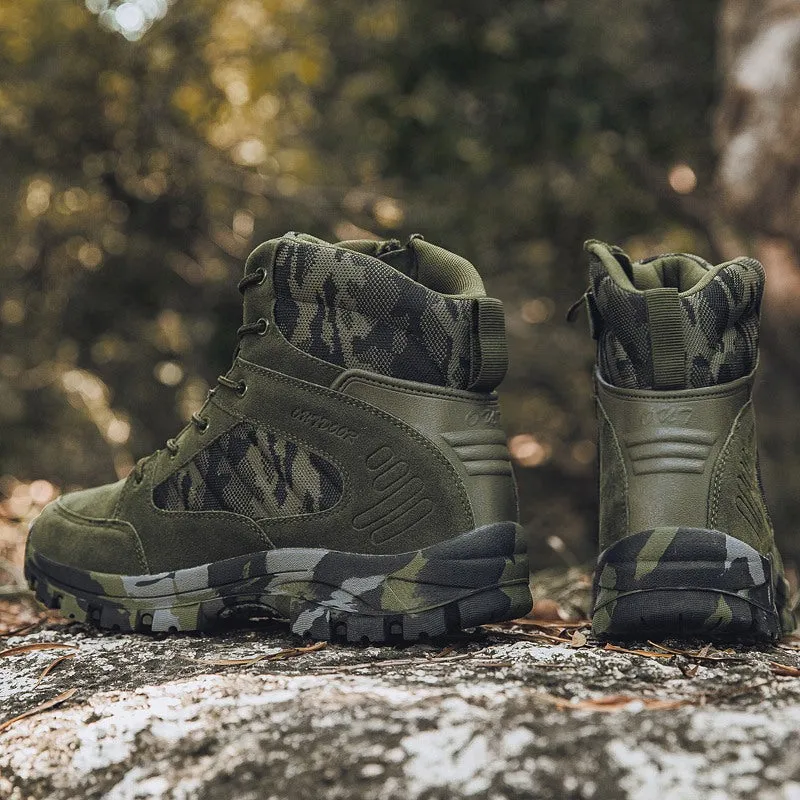 Men's Winter Tactical Military Combat Suede Leather Boots