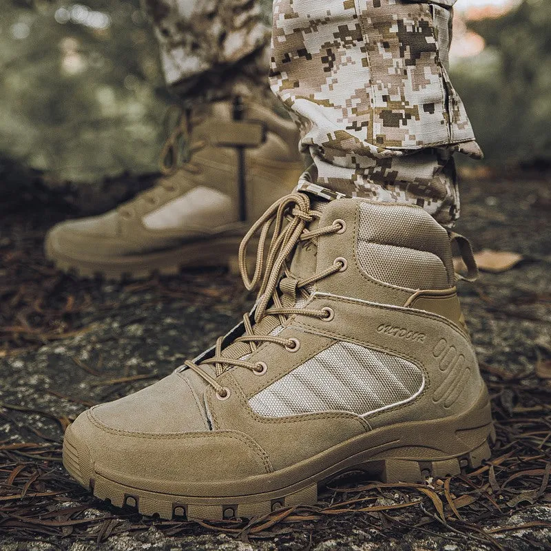 Men's Winter Tactical Military Combat Suede Leather Boots