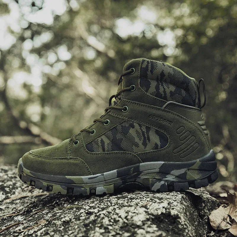 Men's Winter Tactical Military Combat Suede Leather Boots