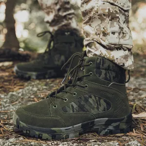 Men's Winter Tactical Military Combat Suede Leather Boots