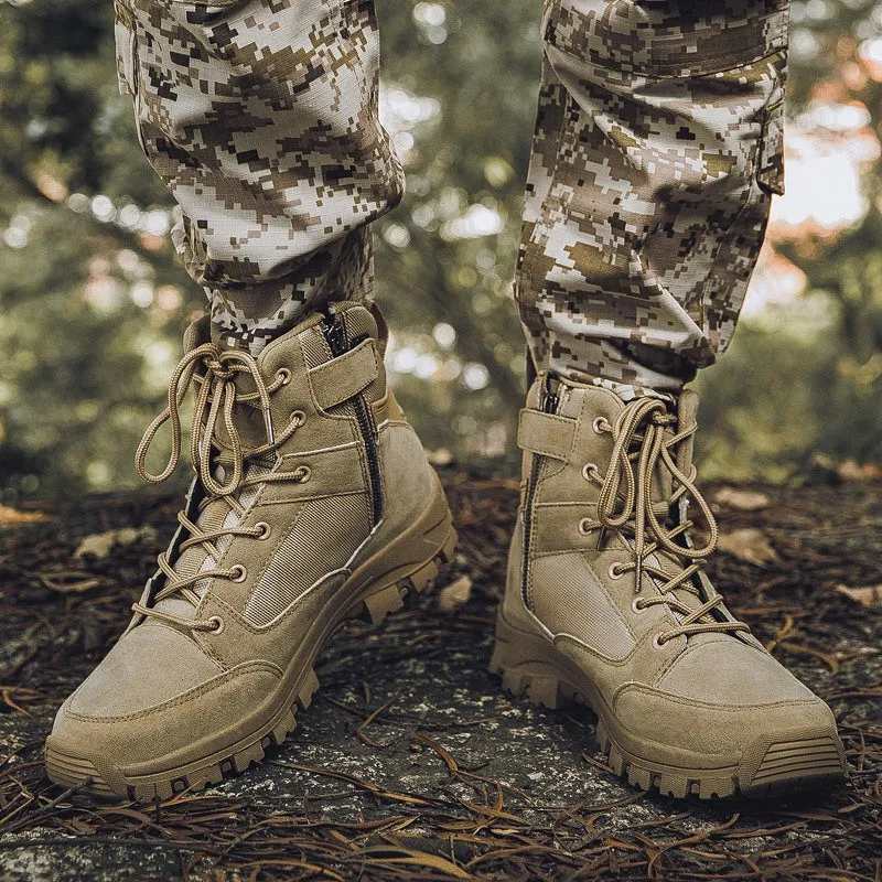 Men's Winter Tactical Military Combat Suede Leather Boots
